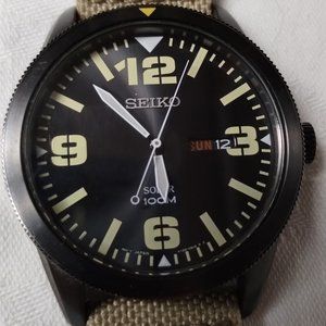 SEIKO Solar Field or Military style watch Khaki band